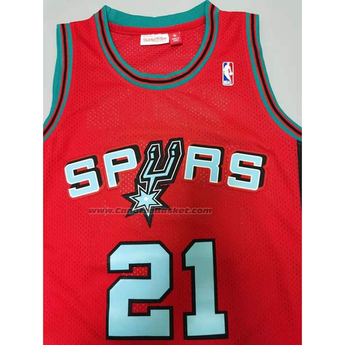 Maglia San Antonio Spurs Tim Duncan NO 21 Mitchell & Ness 1998-99 Rosa